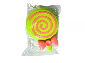   Bow-Lollipop-förmiges Kontaktlinsen-Aufbewahrungsset, Farbe: grüne Basis und rote Schleife