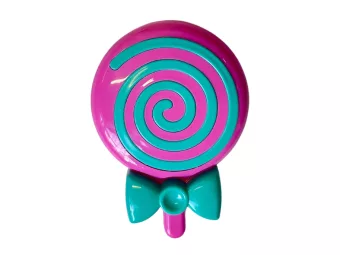   Bow-Lollipop-förmiges Kontaktlinsen-Aufbewahrungsset, Farbe: lila Basis und blaue Schleife
