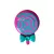 Bow-Lollipop-förmiges Kontaktlinsen-Aufbewahrungsset, Farbe: lila Basis und blaue Schleife