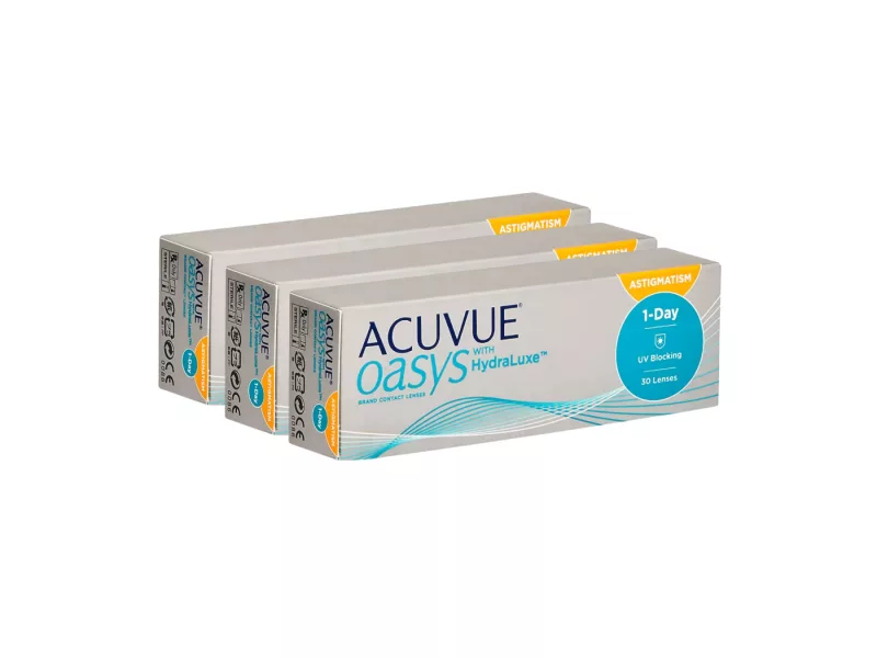 Acuvue Oasys 1-Day For Astigmatism With Hydraluxe (90 stk)