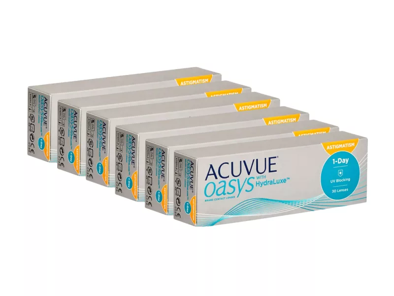 Acuvue Oasys 1-Day For Astigmatism With Hydraluxe (180 stk)