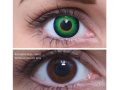 ColourVUE Crazy Green Wolf eye (2 stk) , Abdeckung, 3 Monatskontaktlinsen - ohne Dioptrie