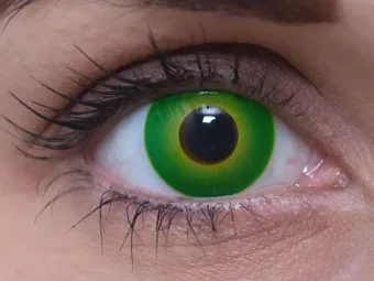   ColourVUE Crazy Hulk Green (2 stk) , Abdeckung, 3 Monatskontaktlinsen - ohne Dioptrie