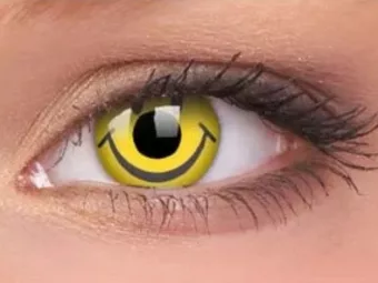   ColourVUE Crazy Smiley (2 stk) , Abdeckung, 3 Monatskontaktlinsen - ohne Dioptrie