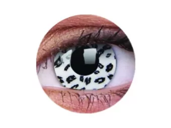   ColourVUE Crazy White Leopard (2 stk) , Abdeckung, 3 Monatskontaktlinsen - ohne Dioptrie