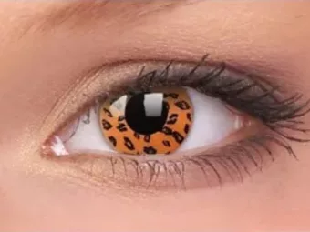   ColourVUE Crazy Yellow Leoprad (2 stk) , Abdeckung, 3 Monatskontaktlinsen - ohne Dioptrie